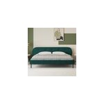 Tulsa lit capitonn� 160x200cm vert avec t�te de lit et sommier