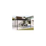 Tusa pergola autoportante 3 x 4 m en acier avec toile grise Tusa pergola autoportante 3 x 4 m en acier avec toile grise