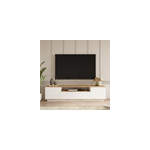 Tyro - meuble tv blanc et bois 180cm