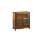 Vaisselier 2 tiroirs bronze bois marron