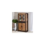 Vaisselier en bois d'acacia havana