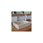 Vasque � poser en marbre cr�me, coreal