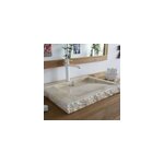 Vasque  poser en marbre crme, oblik
