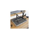 Vasque  poser en marbre noir, oblik