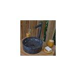 Vasque ronde en marbre noir irina mini