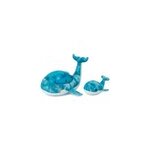 Veilleuse tranquil whale family bleue