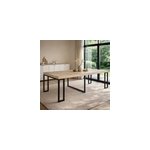 Vella table console extensible 8 - 10 personnes effet bois 235cm