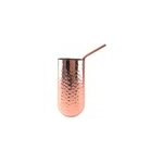 Verre  cocktail avec paille en cuivre