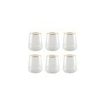 Verres  eau bord dor mat - lot de 6