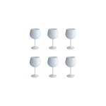 Verres  vin blanc en acrylique 460ml - lot de 6