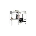 Vipack pino lit mezzanine blanc avec. . .