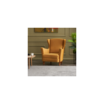 Williams fauteuil  oreilles en velours moutarde