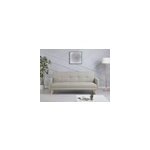 Wooden canapé scandinave convertible 3 places en tissu beige Wooden canapé scandinave convertible 3 places en tissu beige