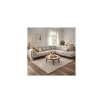 York canap� angle design en tissu gris 5 - 6 places