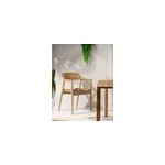 Zaha - lot de 2 chaises en teck massif et paille