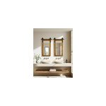 Zara - miroir mural rectangulaire en bois massif et m�tal