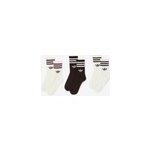 Chaussettes x3 crew 3 stripes ecru / marron / bordeaux