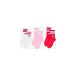 Chaussettes x3 crew 3 stripes rose
