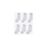 Chaussettes x6 crew blanc / noir - enfant -