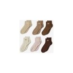 Chaussettes x6 quarter trefoil beige / marron