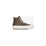 Chuck taylor all star lift hi cozy marron / blanc - bb -