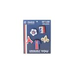 Jibbitz psg 5pc bleu / rouge