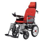 Fauteuil roulant / aluminium pliant l�ger repose t�te et relev� jambe