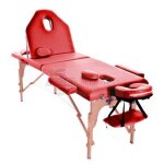 Table pliante en bois 186 x 66 cm avec dossier plus