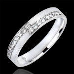 Alliance abondance - passion - or blanc 18 carats et diamants