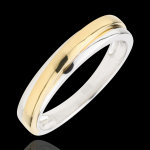 Alliance atlas - or blanc et or jaune 9 carats Alliance atlas - or blanc et or jaune 9 carats