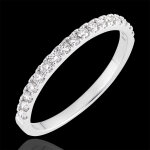 Alliance bettina - or blanc 18 carats et diamants