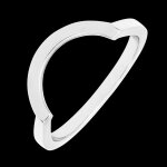 Alliance contour - or blanc 18 carats