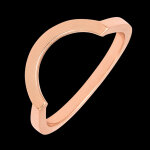 Alliance contour - or rose 9 carats