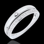 Alliance coquette or blanc 9 carats