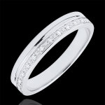 Alliance elgance or blanc 9 carats et diamants