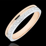 Alliance elgance or blanc et or rose 9 carats