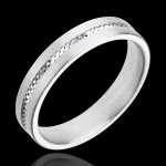 Alliance empreinte - or blanc 18 carats
