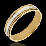 Alliance esther i - or blanc et or jaune 18 carats