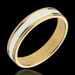 Alliance esther iii - or blanc et or jaune 18 carats