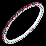 Alliance etincelle - or blanc 18 carats et rubis Alliance etincelle - or blanc 18 carats et rubis