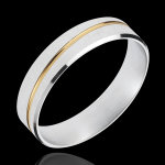 Alliance félix - or blanc et or jaune 18 carats Alliance félix - or blanc et or jaune 18 carats