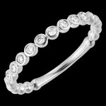 Alliance fleur de sel - or blanc 9 carats