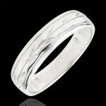 Alliance fraicheur - rameaux gravs variation or blanc 18 carats