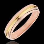 Alliance hlios - or jaune et or rose 9 carats