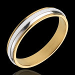 Alliance henri - or blanc et or jaune 18 carats Alliance henri - or blanc et or jaune 18 carats