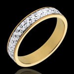 Alliance illusion - or blanc et or jaune 18 carats Alliance illusion - or blanc et or jaune 18 carats