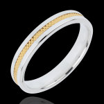 Alliance juliette - or blanc et or jaune 18 carats Alliance juliette - or blanc et or jaune 18 carats