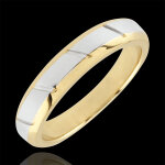 Alliance magnus - or blanc et or jaune 9 carats