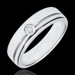 Alliance olympia diamant - grand modle - or blanc 9 carats