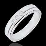 Alliance olympia trilogie - moyen mod�le - or blanc 18 carats